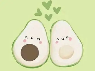 Tổng hợp ảnh quả bơ chibi siêu đáng yêu hút mắt