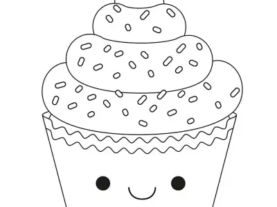 Tranh tô màu cupcake giúp trẻ sáng tạo vui vẻ bất ngờ