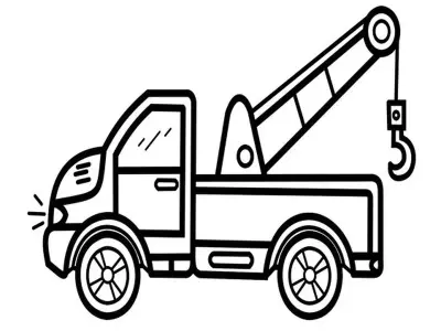 Tuyển chọn ảnh tranh tô màu xe cần cẩu ngộ nghĩnh nhất