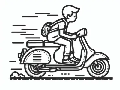 Khám phá bộ tranh tô màu xe máy đẹp cuốn hút cho bé