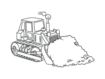 Bộ sưu tập ảnh tranh tô màu xe ủi thú vị dành cho trẻ