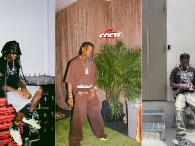 Hình ảnh Travis Scott biểu diễn đầy năng lượng cuốn hút
