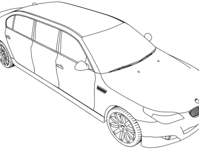 Tranh tô màu xe limousine sang trọng cho bé sáng tạo