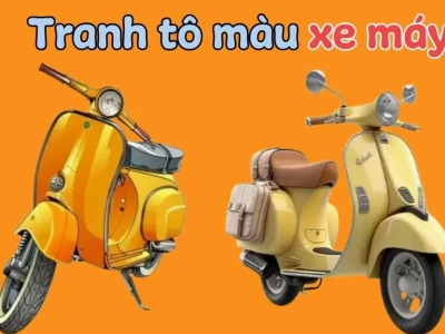 100+ Tranh Tô Màu Xe Máy Miễn Phí Cho Bé Sáng Tạo