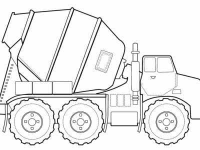 Khám phá thế giới sắc màu với tranh tô màu xe trộn bê tông cho bé