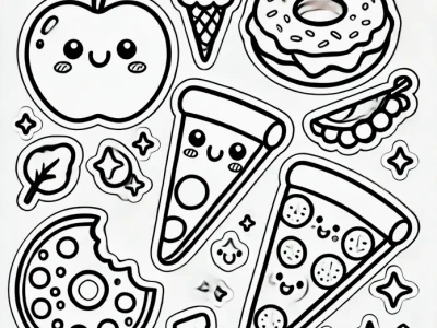 Khám phá Thế giới Sticker Cute: Tranh Tô Màu Đáng Yêu Cho Mọi Lứa Tuổi