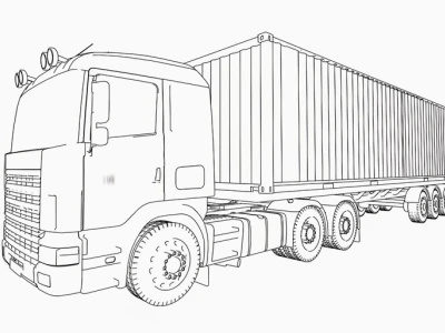 Khám phá Thế giới Xe Container Qua Tranh Tô Màu Độc Đáo