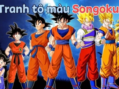 Tổng hợp tranh tô màu Songoku cho bé: Tải miễn phí, sắc nét