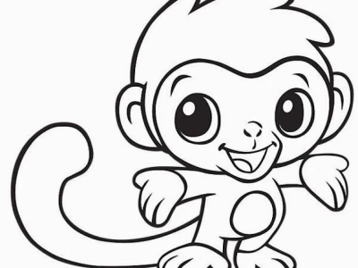 Tranh Tô Màu Con Khỉ Dễ Thương Cho Bé: Khám Phá Thế Giới Động Vật Sáng Tạo