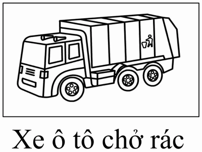 Tranh Tô Màu Xe Chở Rác: Khơi Nguồn Sáng Tạo Cho Bé