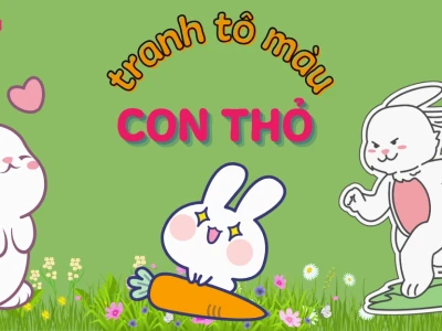 Tuyển tập tranh tô màu con thỏ đáng yêu cho bé thỏa sức sáng tạo