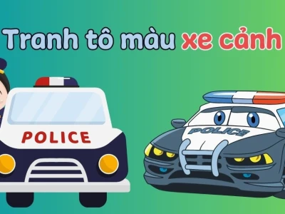 Tuyển tập Tranh Tô Màu Xe Cảnh Sát: Khơi dậy Sáng tạo cho Bé